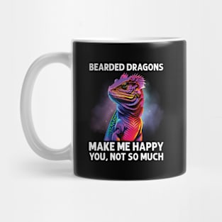 Bearded Dragons Make Me Happy Funny Reptile Lizard Lover Mug